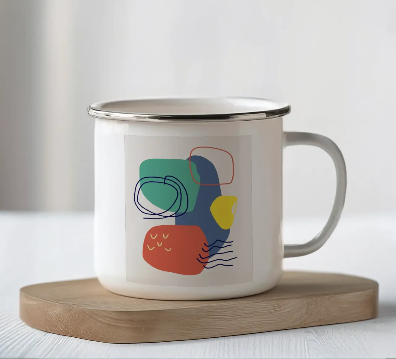 Mash up tricolore tazza in smalto da Little Dean