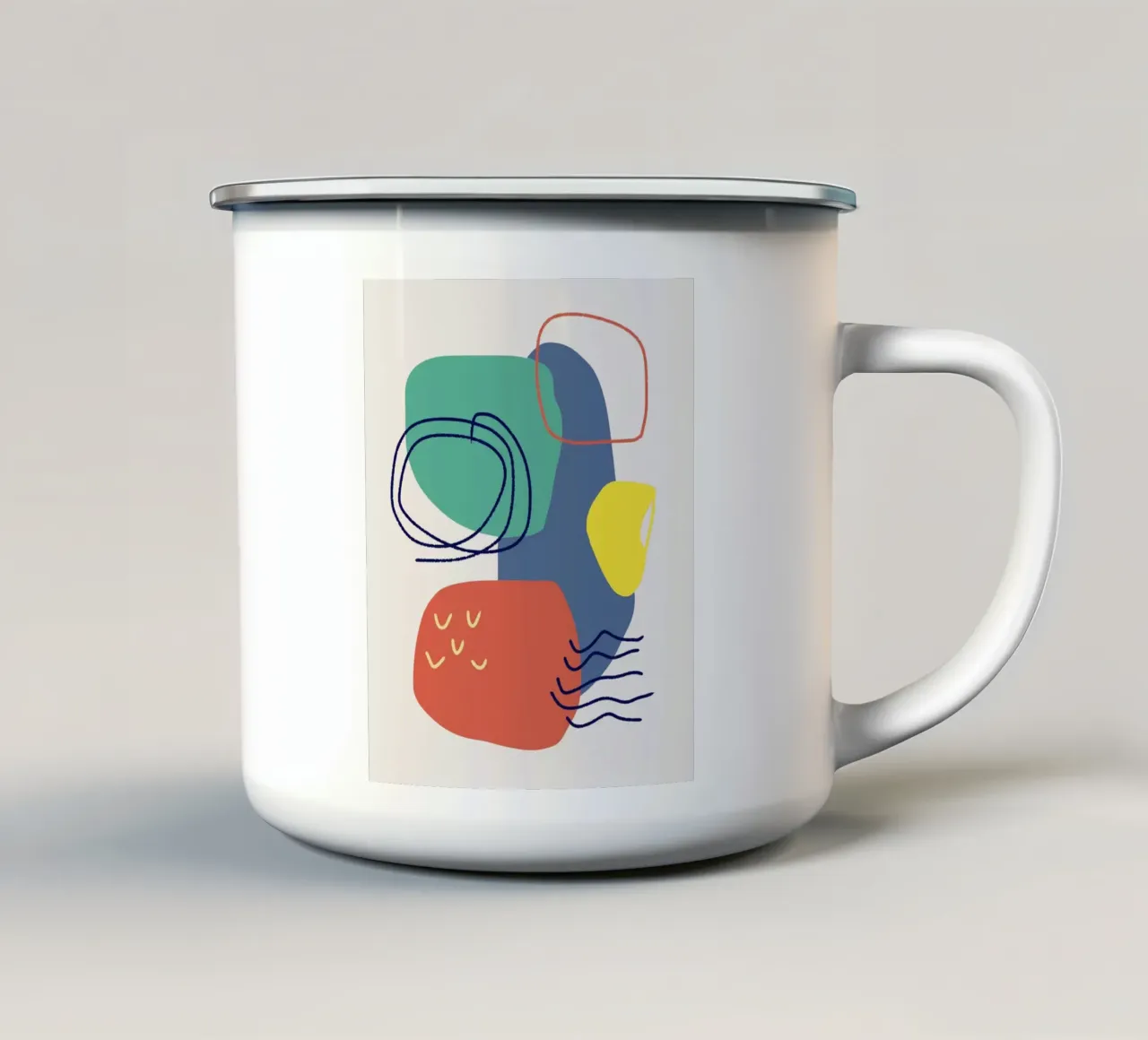 Mash up tricolore tazza in smalto da Little Dean