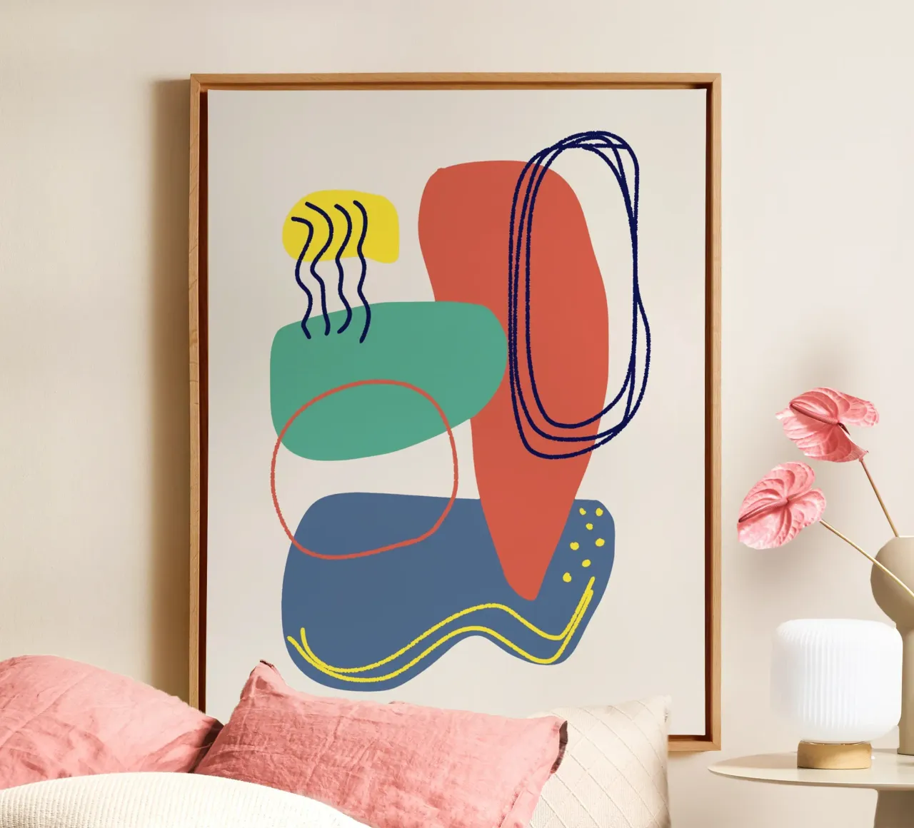 Tri color mash up 02 canvas with Floater frame by Little Dean