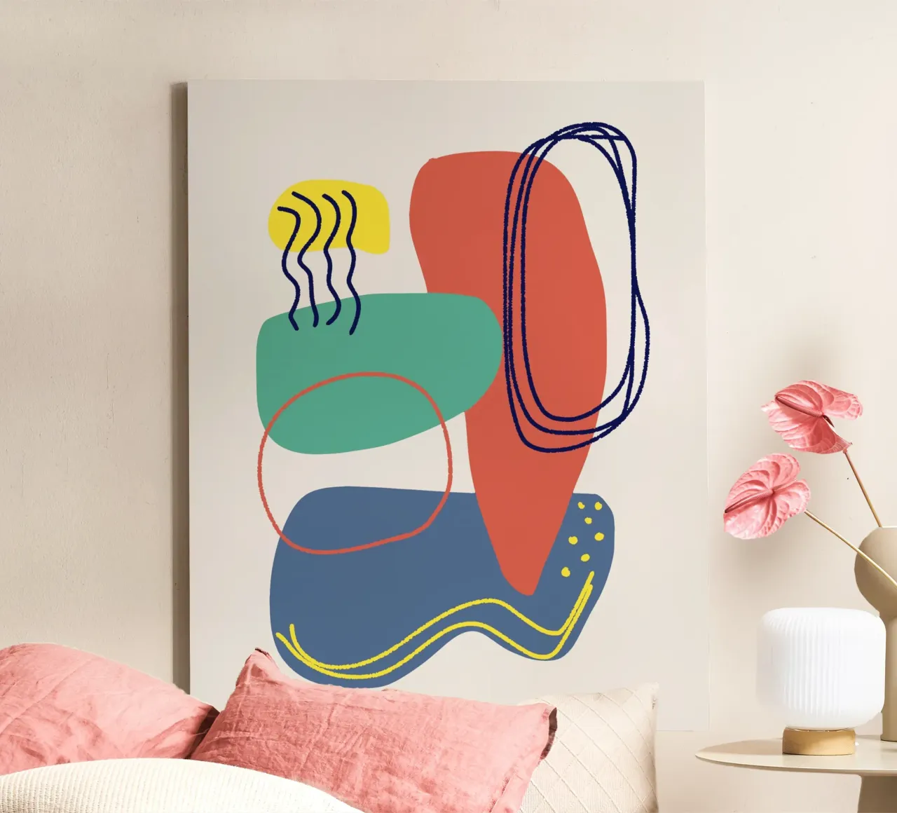 Tri color mash up 02 canvas with Floater frame by Little Dean