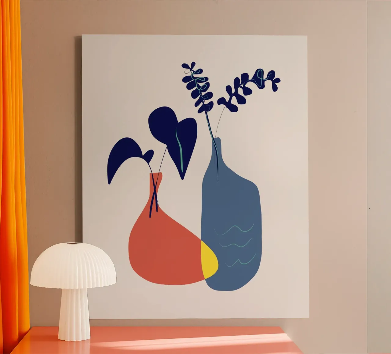 Tri color still life canvas with Floater frame by Little Dean