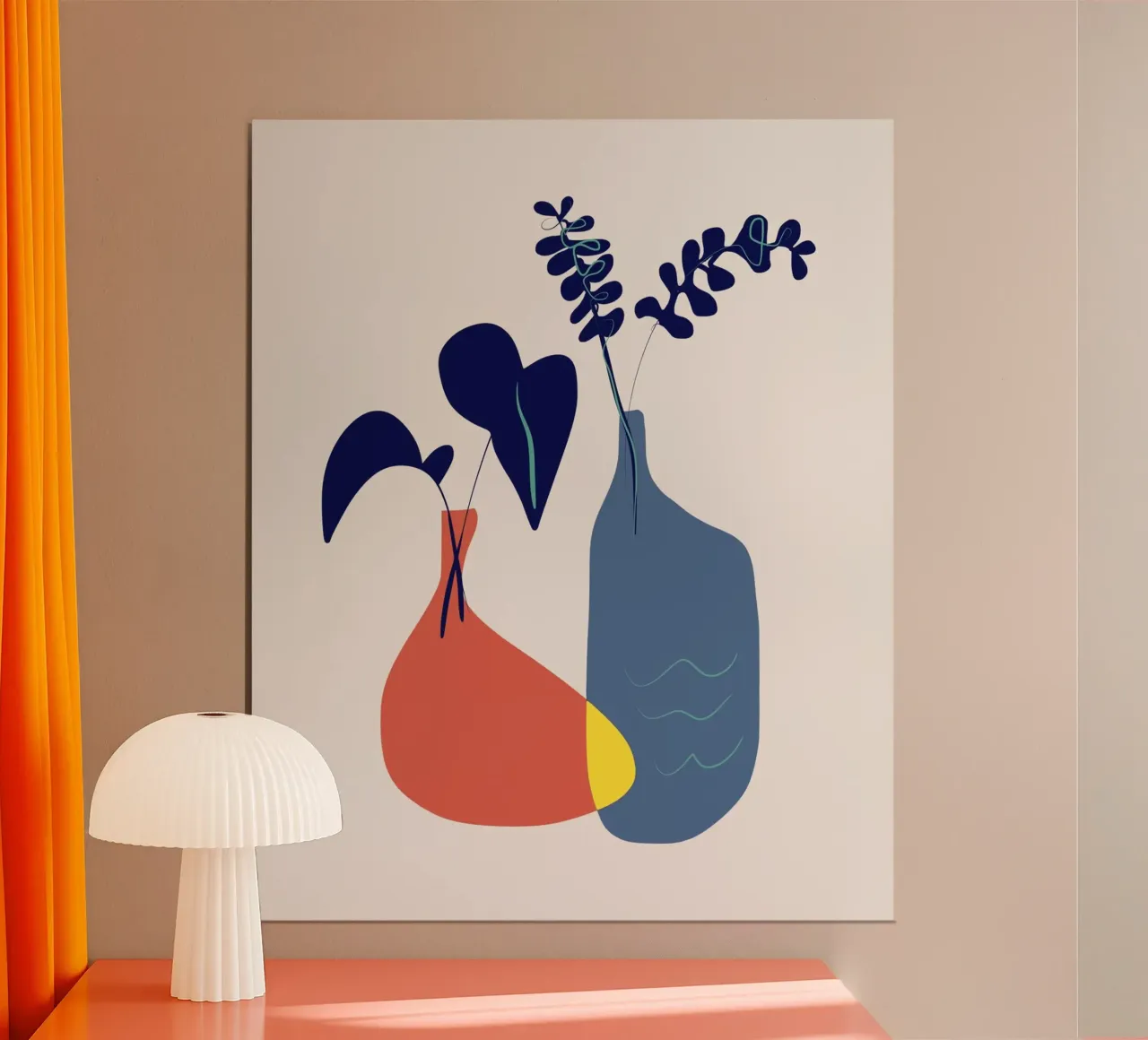 Natura morta tricolore poster con telaio in plastica da Little Dean