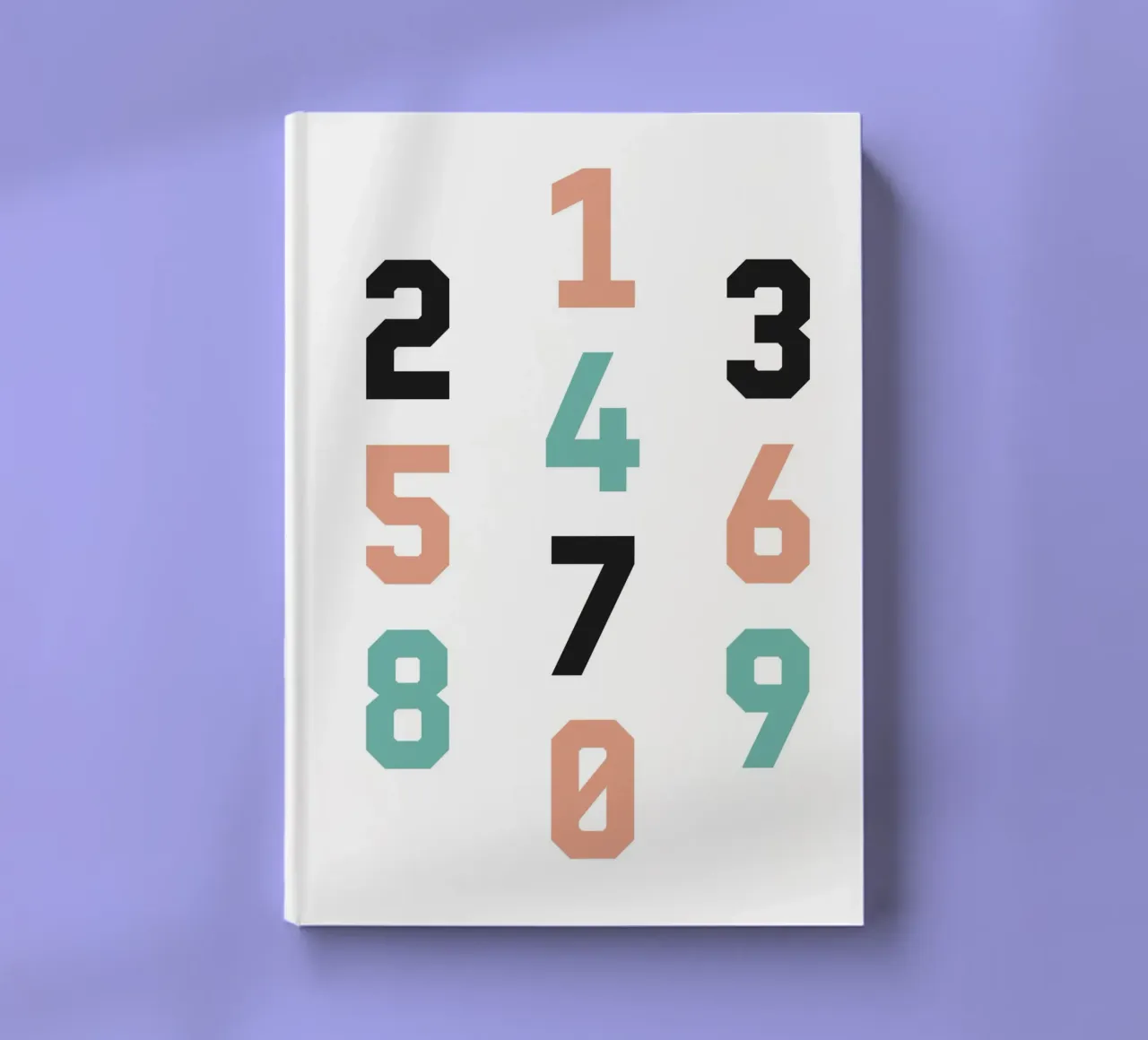 Typography Numbers #4 notebook by kathrinmay