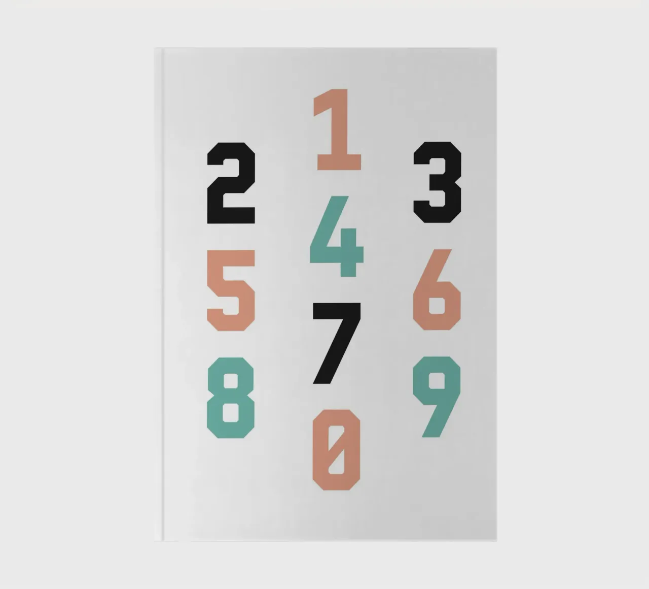 Typography Numbers #4 notebook by kathrinmay