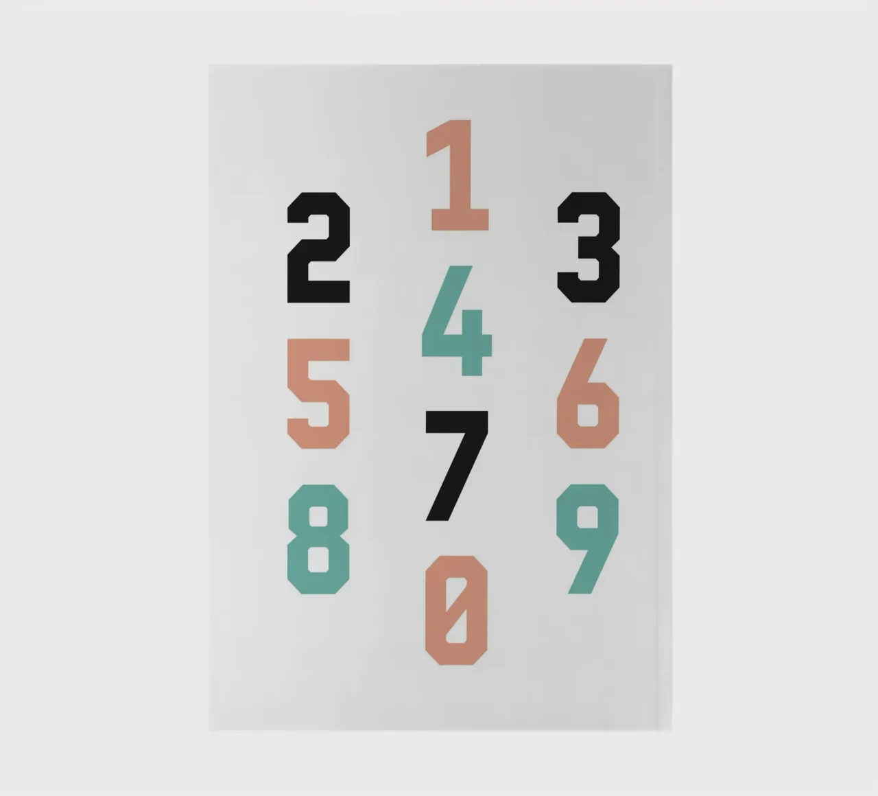 Typography Numbers #4 notebook by kathrinmay