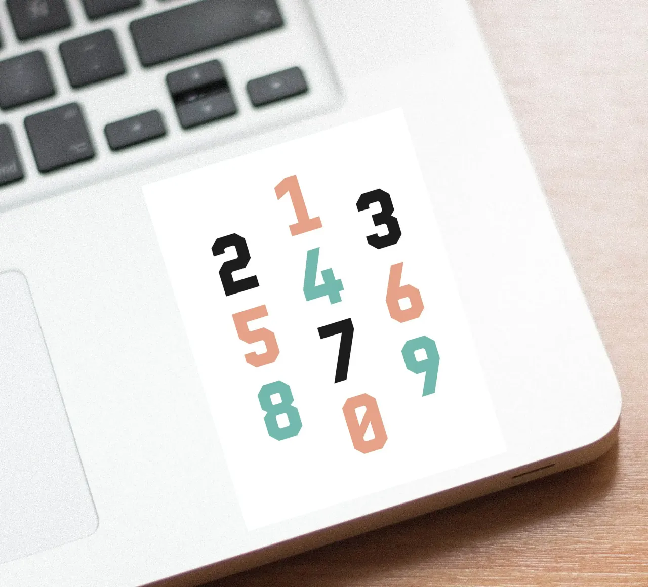 Typography Numbers #4 adesivo da kathrinmay