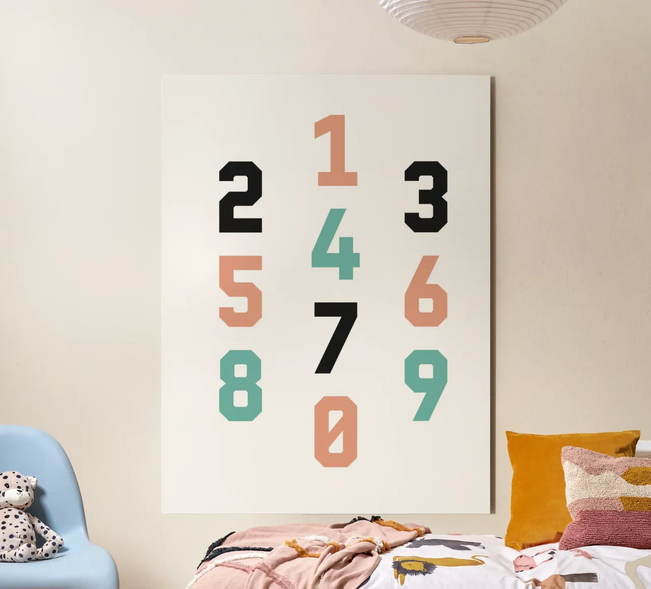 Typography Numbers #4 alluminio dibond da kathrinmay