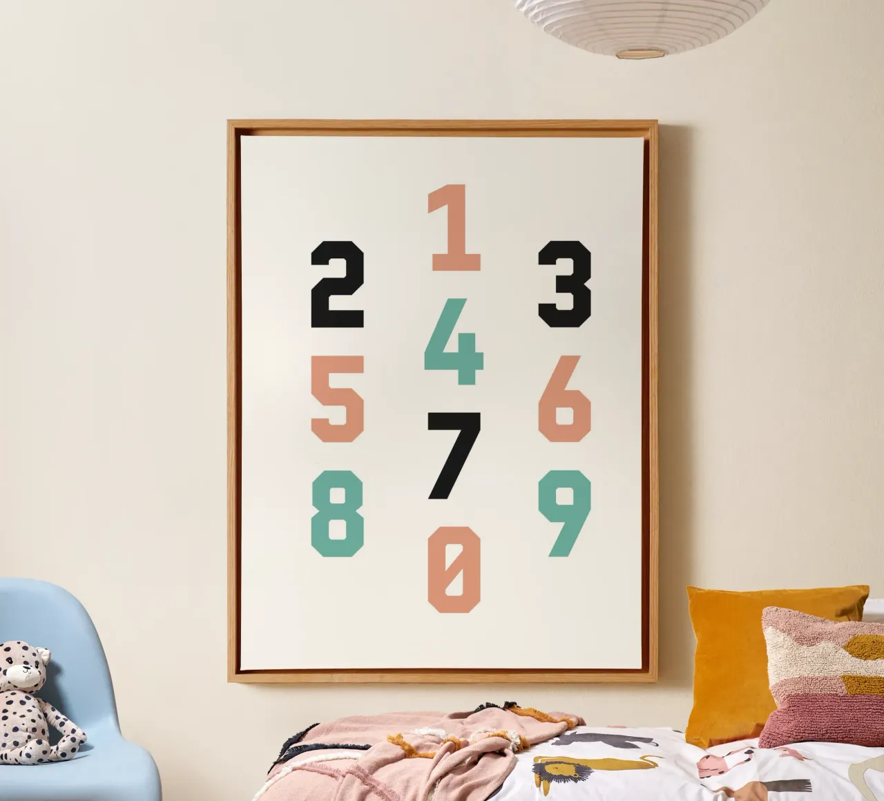 Typography Numbers #4 toile avec Caisse américaine de kathrinmay