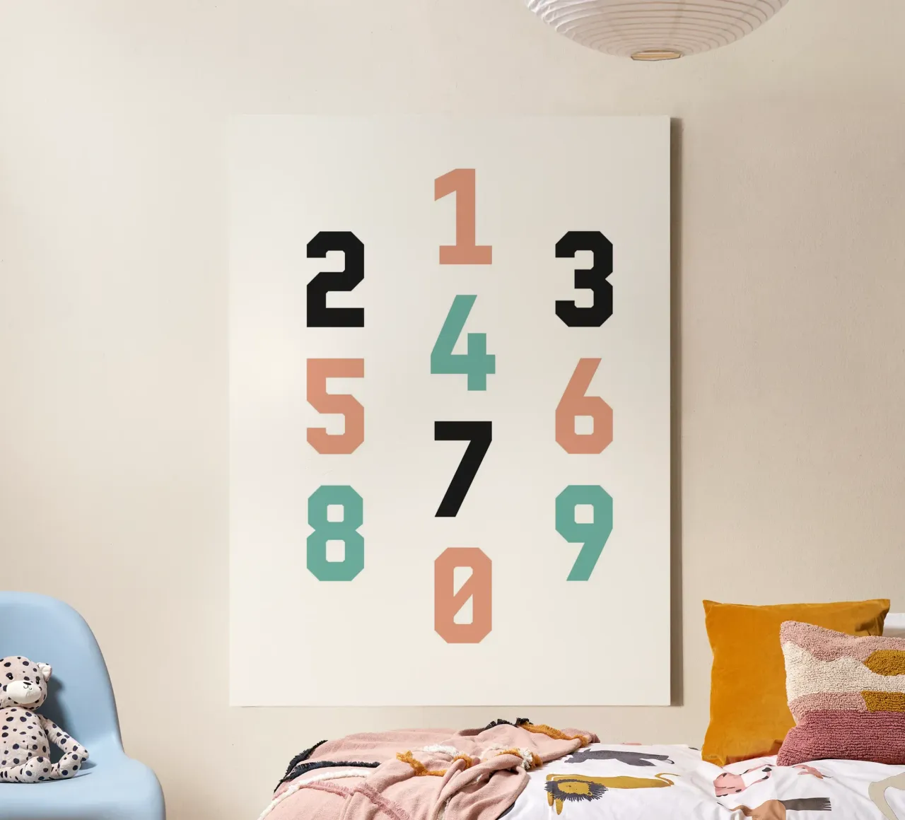 Typography Numbers #4 toile avec Caisse américaine de kathrinmay