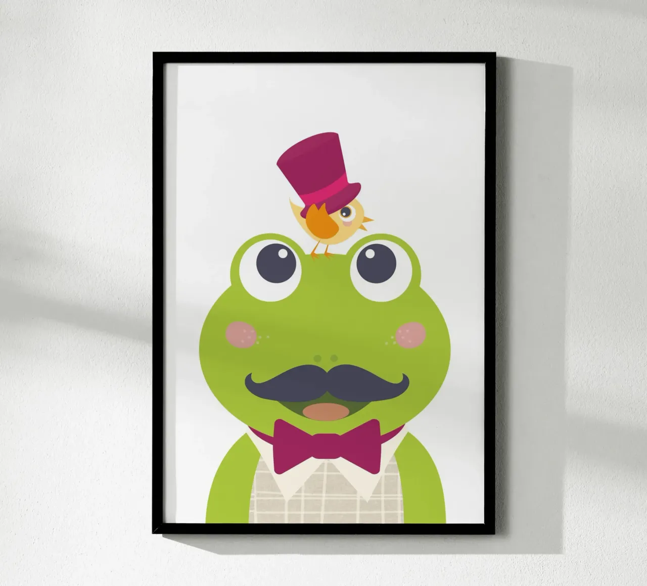 Dapper Frog Gentleman Arte murale stravagante e stravagante poster con telaio in plastica da JaySan Studio