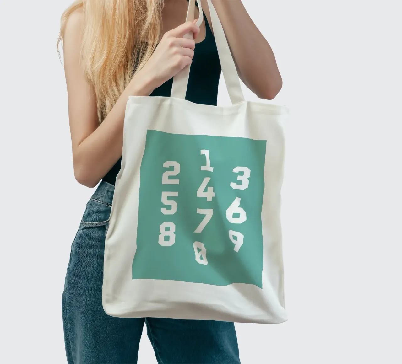 Typography Numbers #5 borsa in juta da kathrinmay