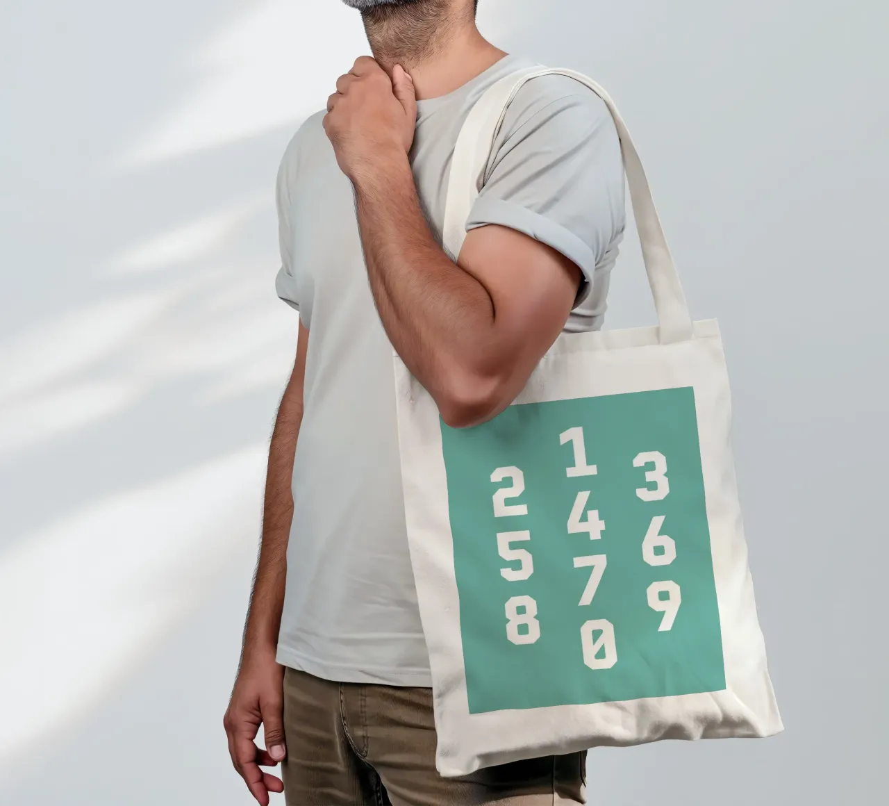 Typography Numbers #5 borsa in juta da kathrinmay