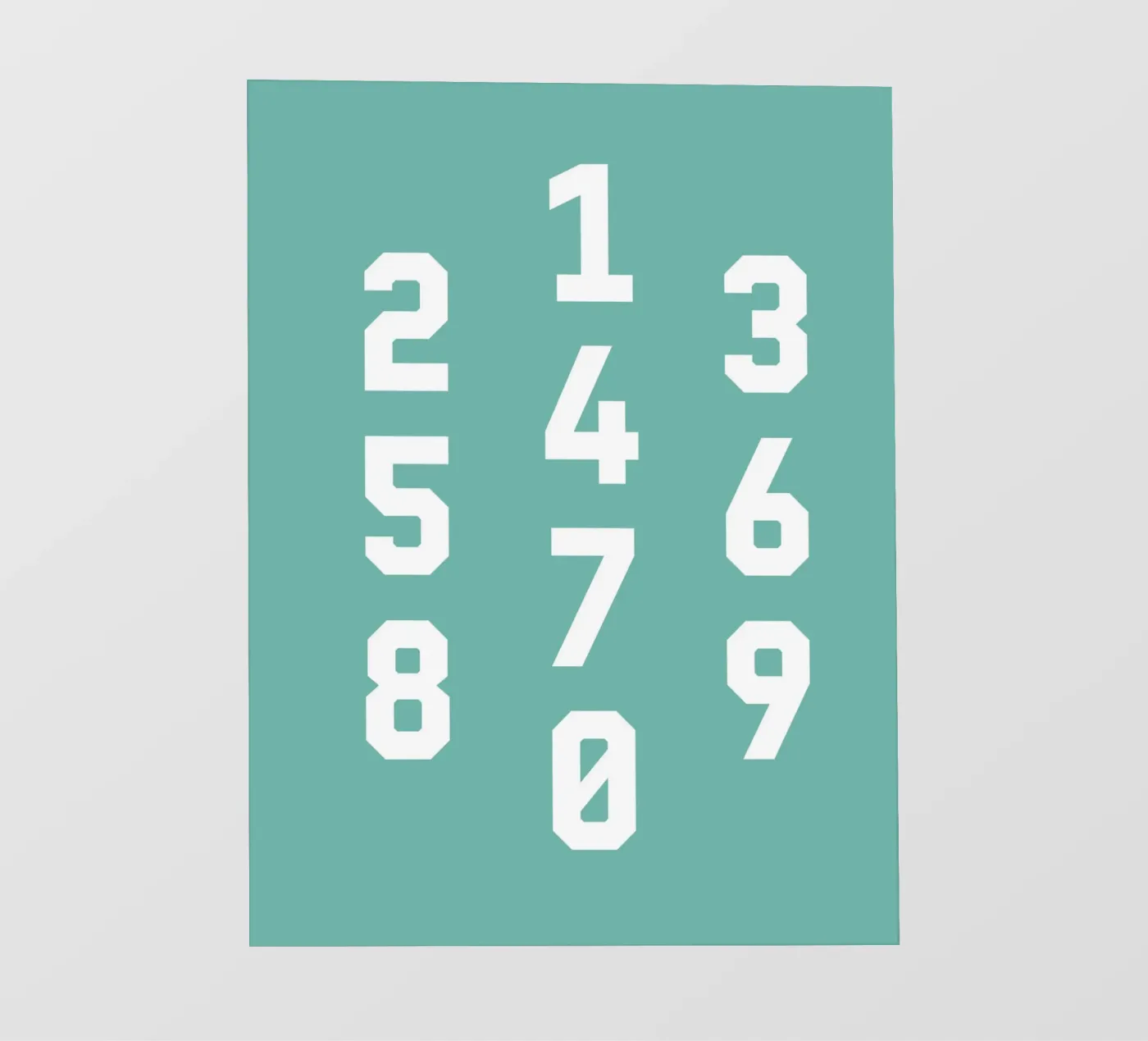 Typography Numbers #5 pellicola backlit da kathrinmay