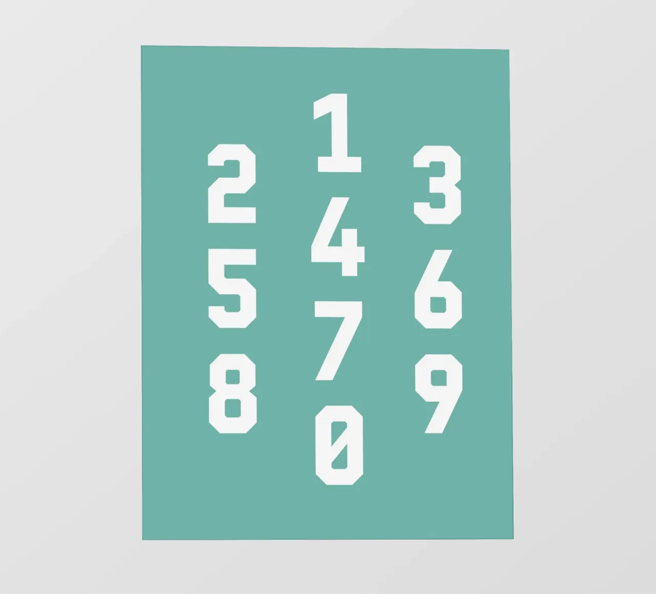 Typography Numbers #5 telo in pvc da kathrinmay