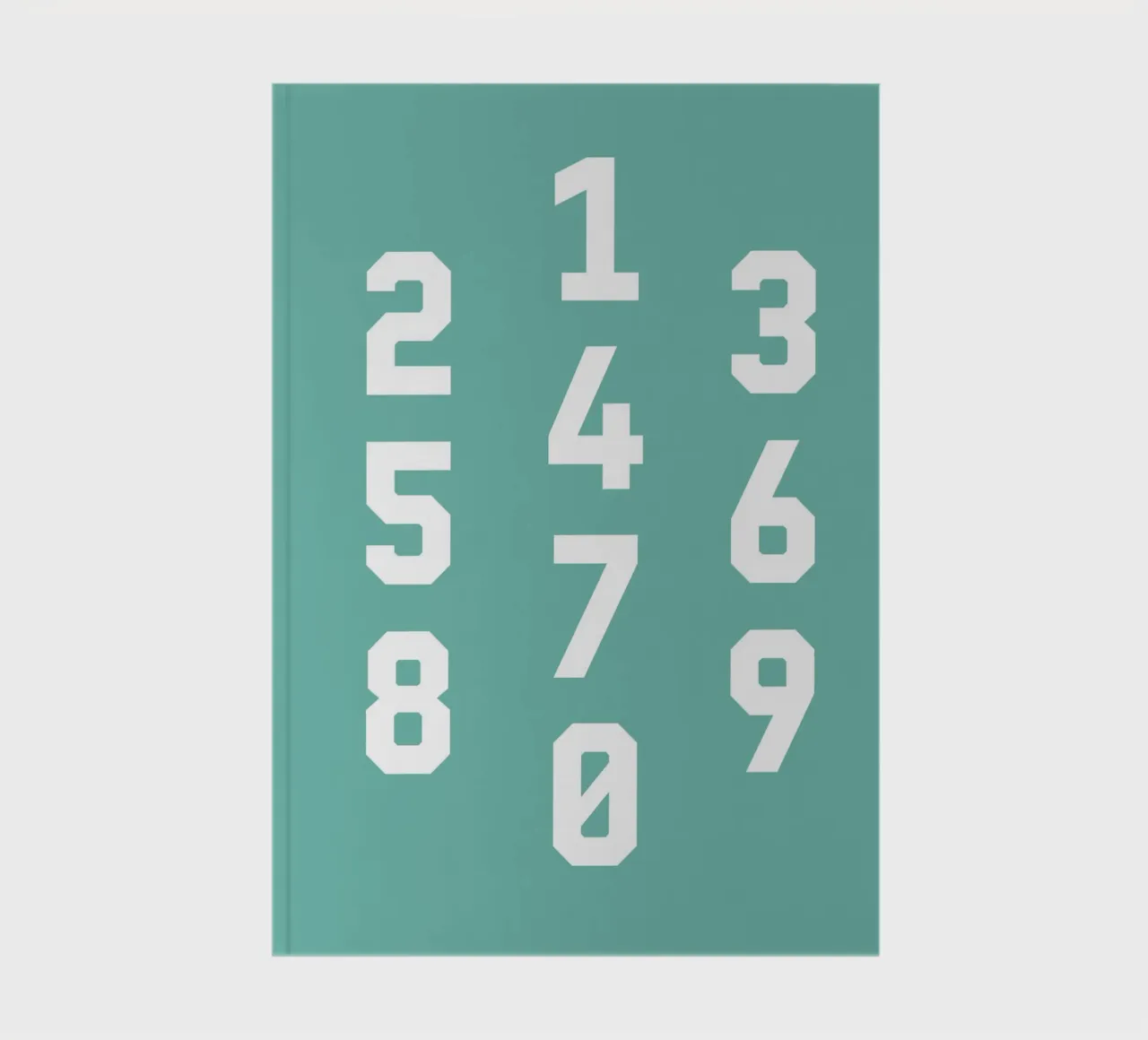 Typography Numbers #5 notebook by kathrinmay