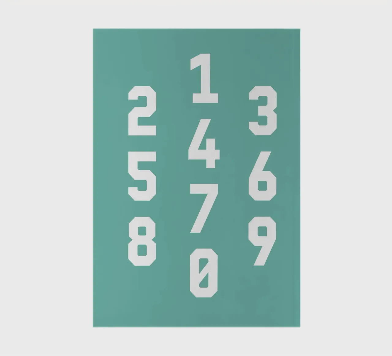 Typography Numbers #5 notebook by kathrinmay