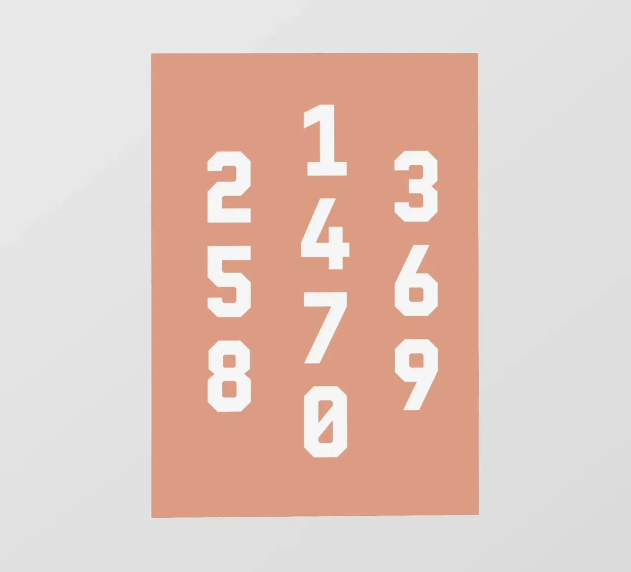 Typography Numbers #6 pellicola backlit da kathrinmay