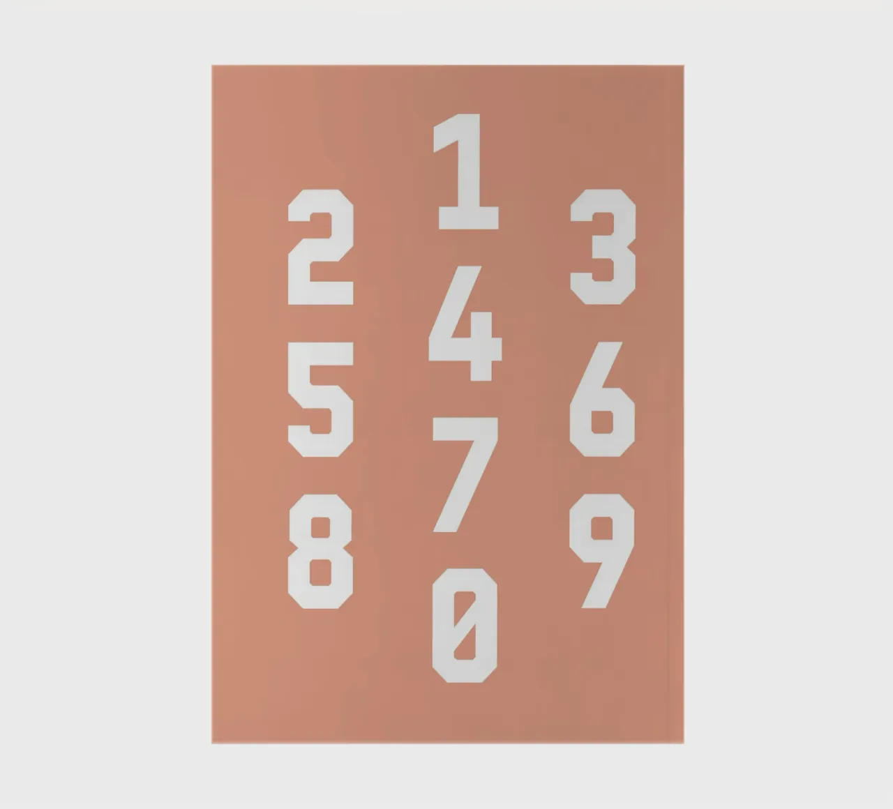 Typography Numbers #6 notebook by kathrinmay