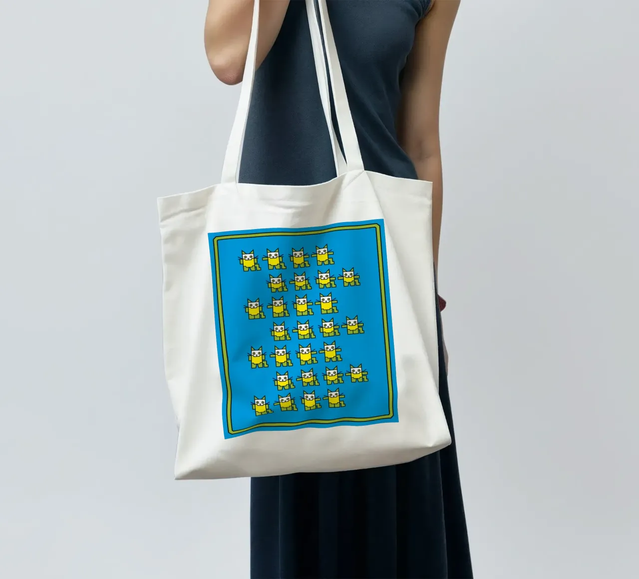 Catroid Pattern borsa in juta da kathrinmay