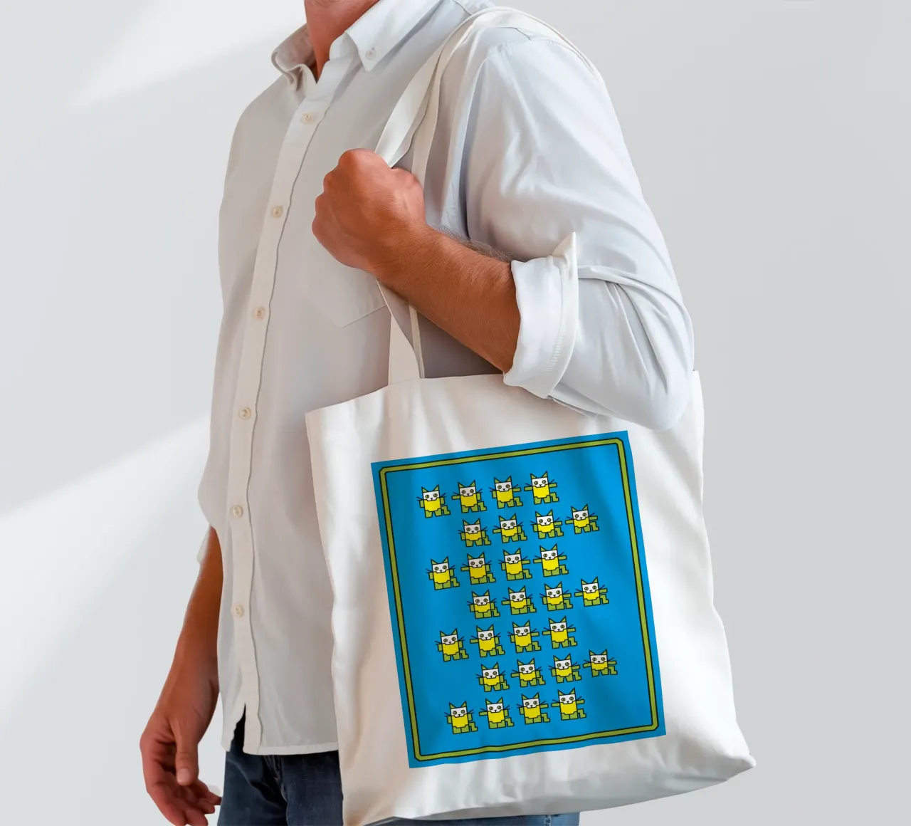Catroid Pattern borsa in juta da kathrinmay