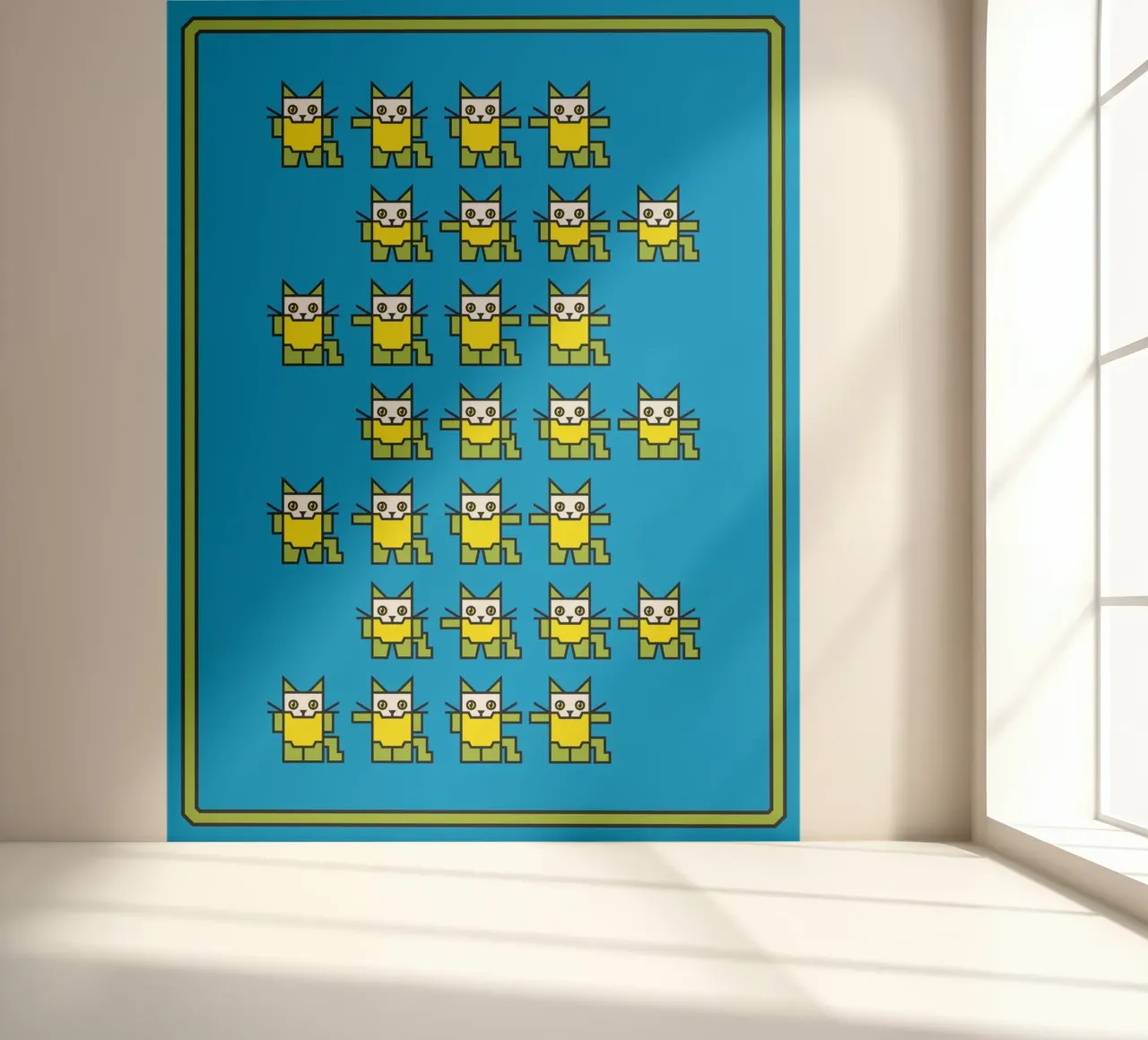 Catroid Pattern fotobehang van kathrinmay