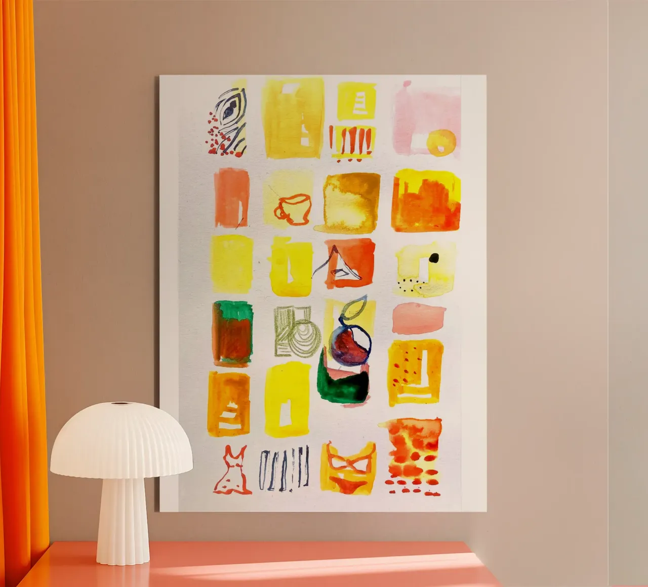 vita in giallo alluminio dibond da Sophie Pérard