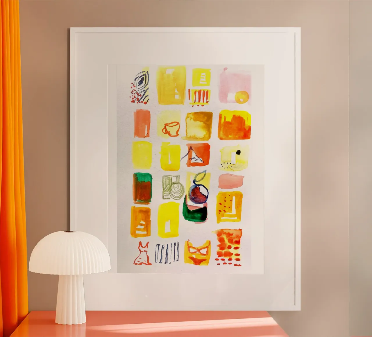vita in giallo poster con telaio in alluminio da Sophie Pérard