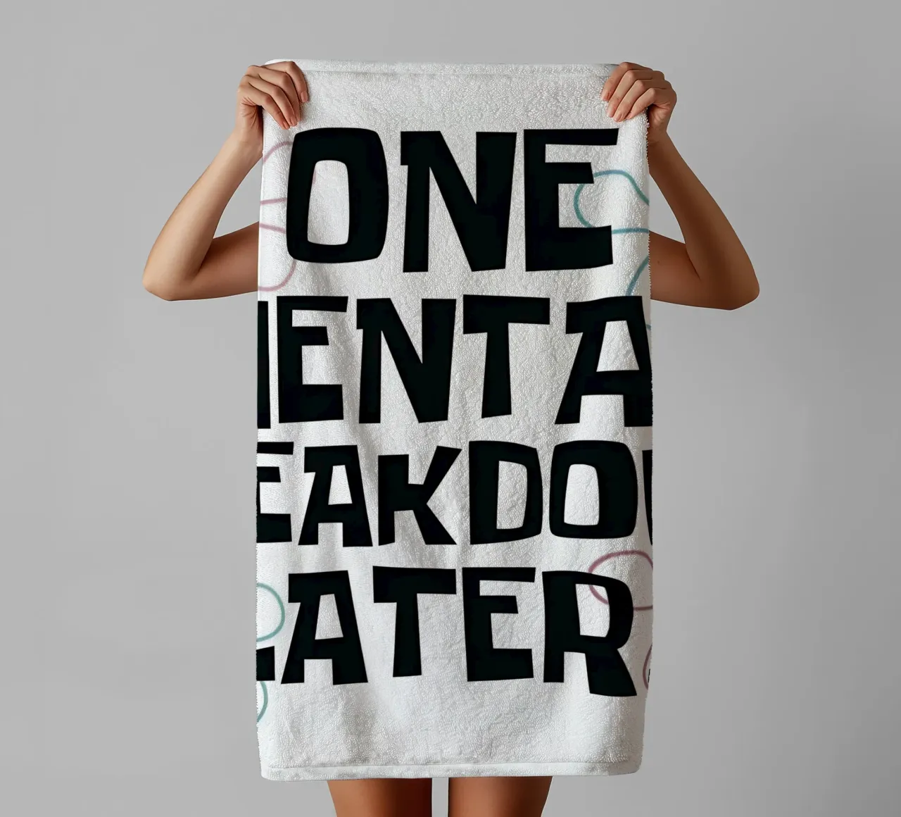 ONE MENTAL BREAKDOWN LATER asciugamano da bagno da Type & Tape