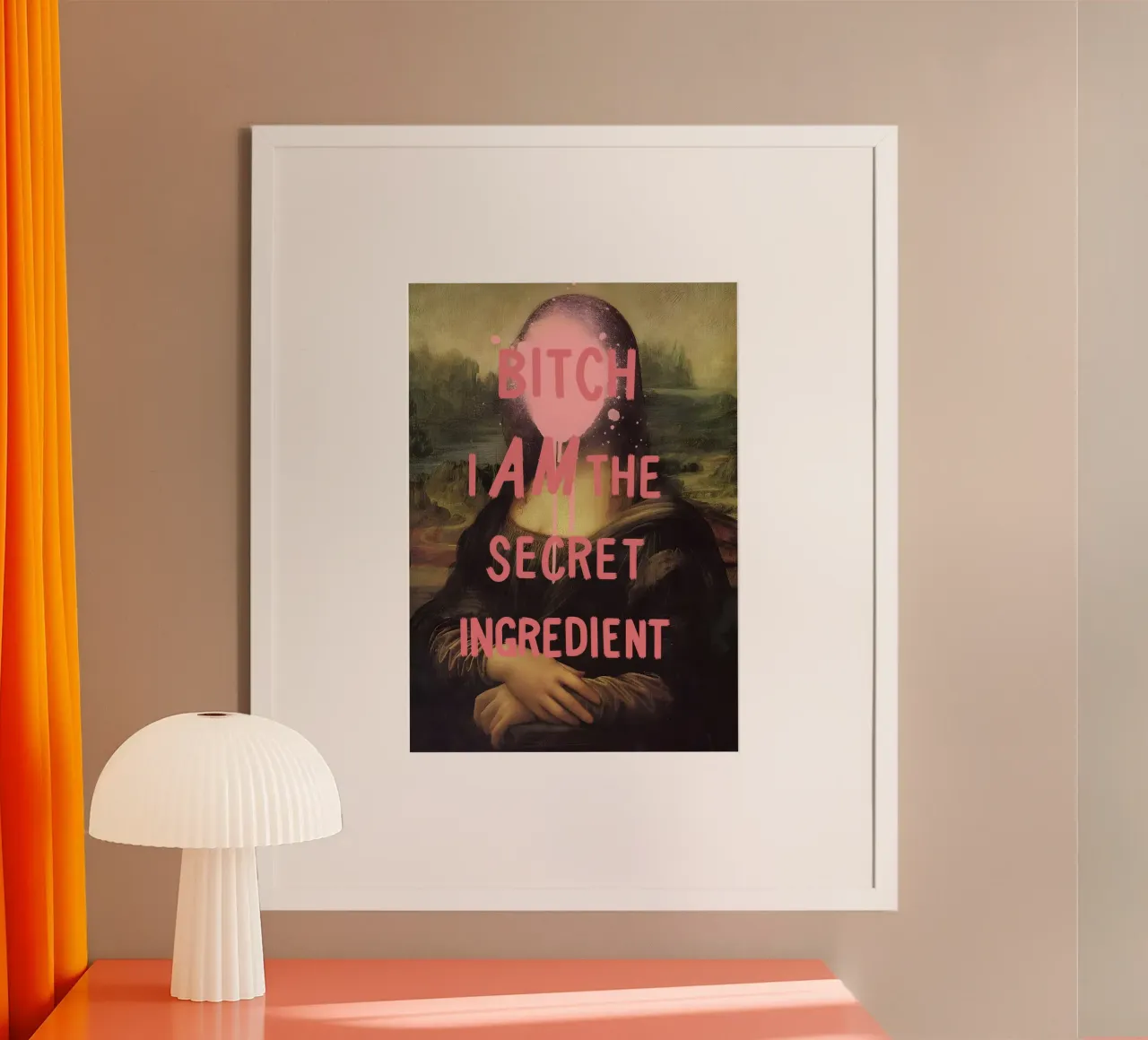 THE SECRET INGREDIENT poster con telaio in legno da Type & Tape