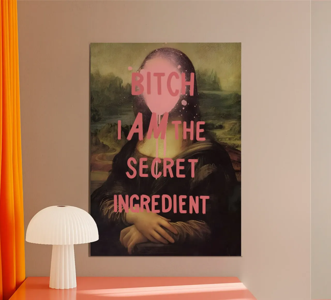 THE SECRET INGREDIENT poster con telaio in legno da Type & Tape