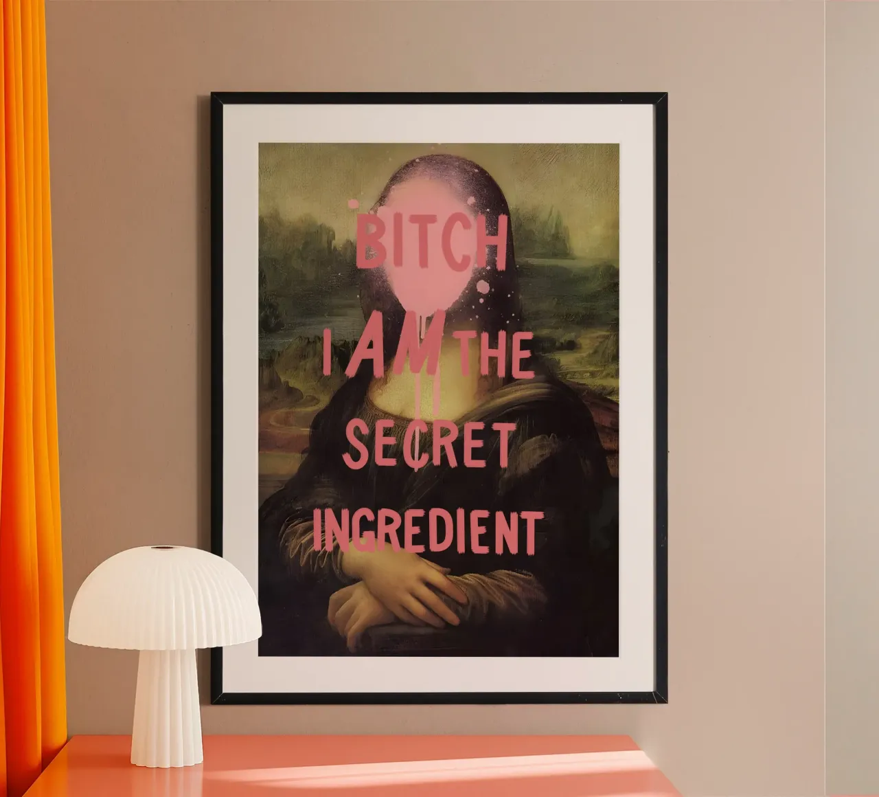 THE SECRET INGREDIENT poster con telaio in legno da Type & Tape