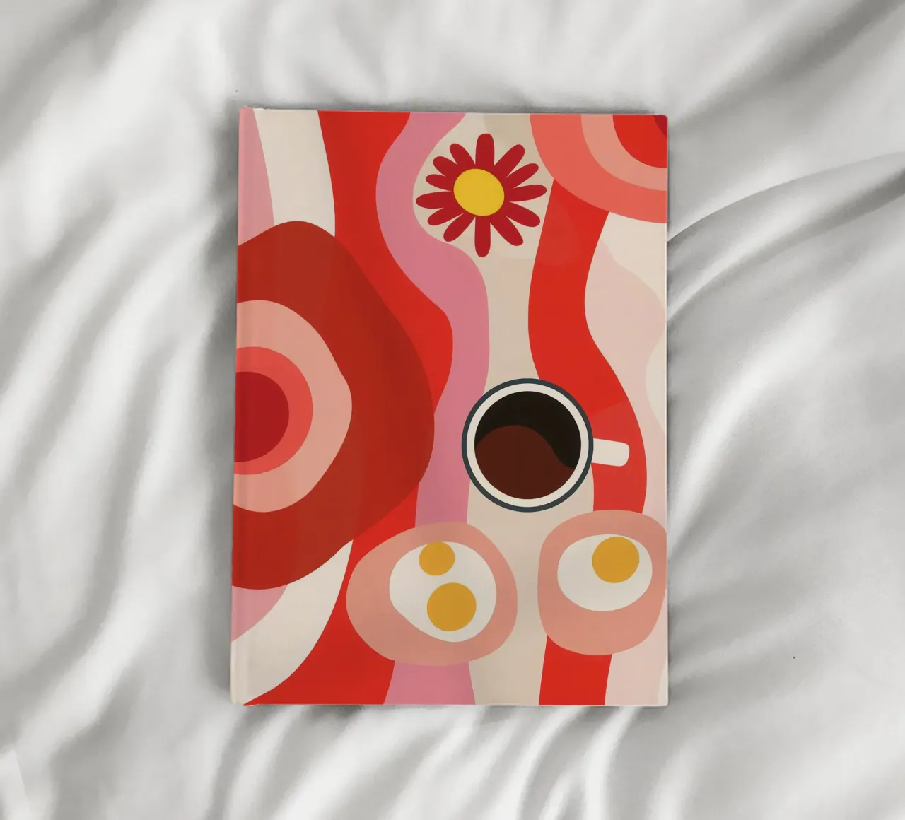 Art breakfast | Optimistic 70s retro design notebook by Autofocus
