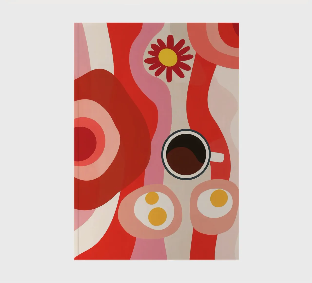 Art breakfast | Optimistic 70s retro design notebook by Autofocus