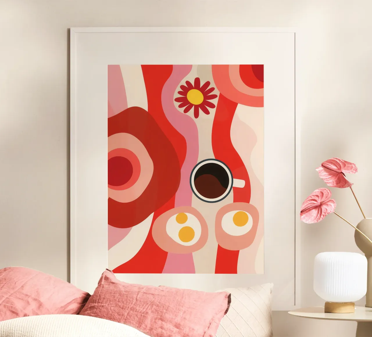 Colazione d'arte | Design retrò ottimista anni '70 poster da Autofocus