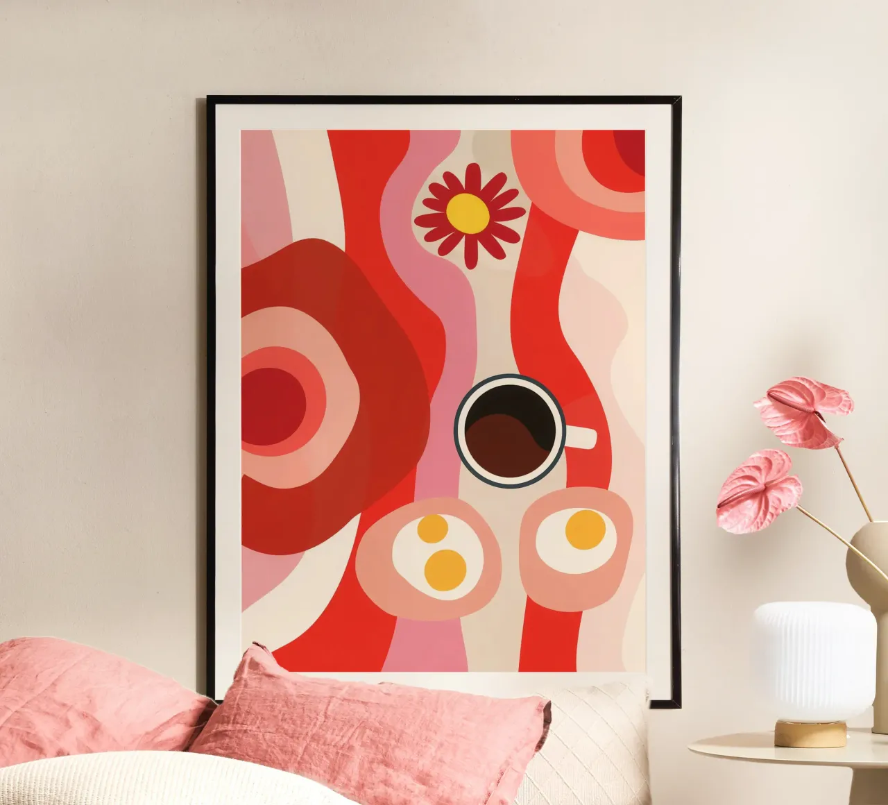 Colazione d'arte | Design retrò ottimista anni '70 poster da Autofocus