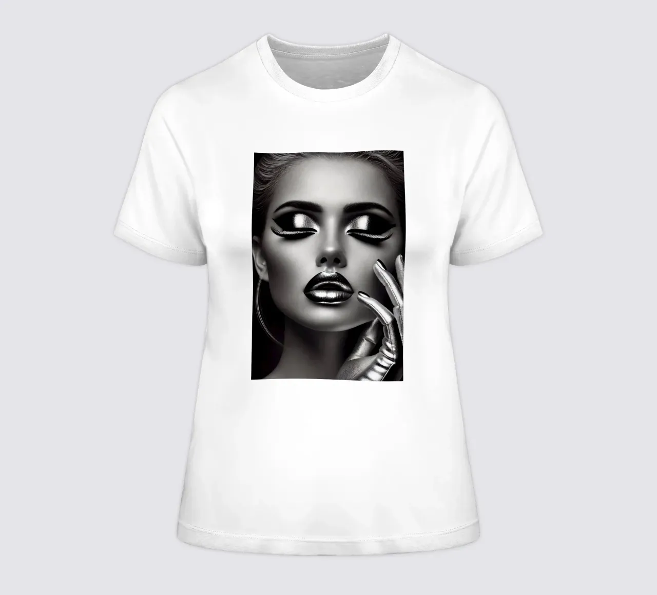 Bellezza in un design d'argento t-shirt da donna da BenCoStyle