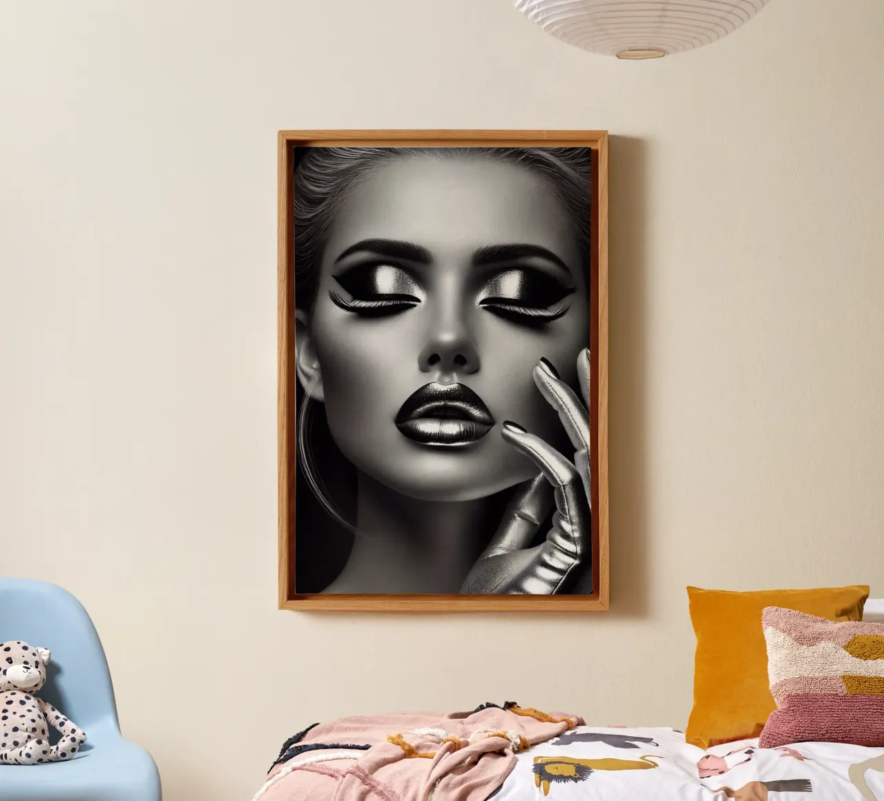 Bellezza in un design d'argento tela con Cornice a cassetta da BenCoStyle