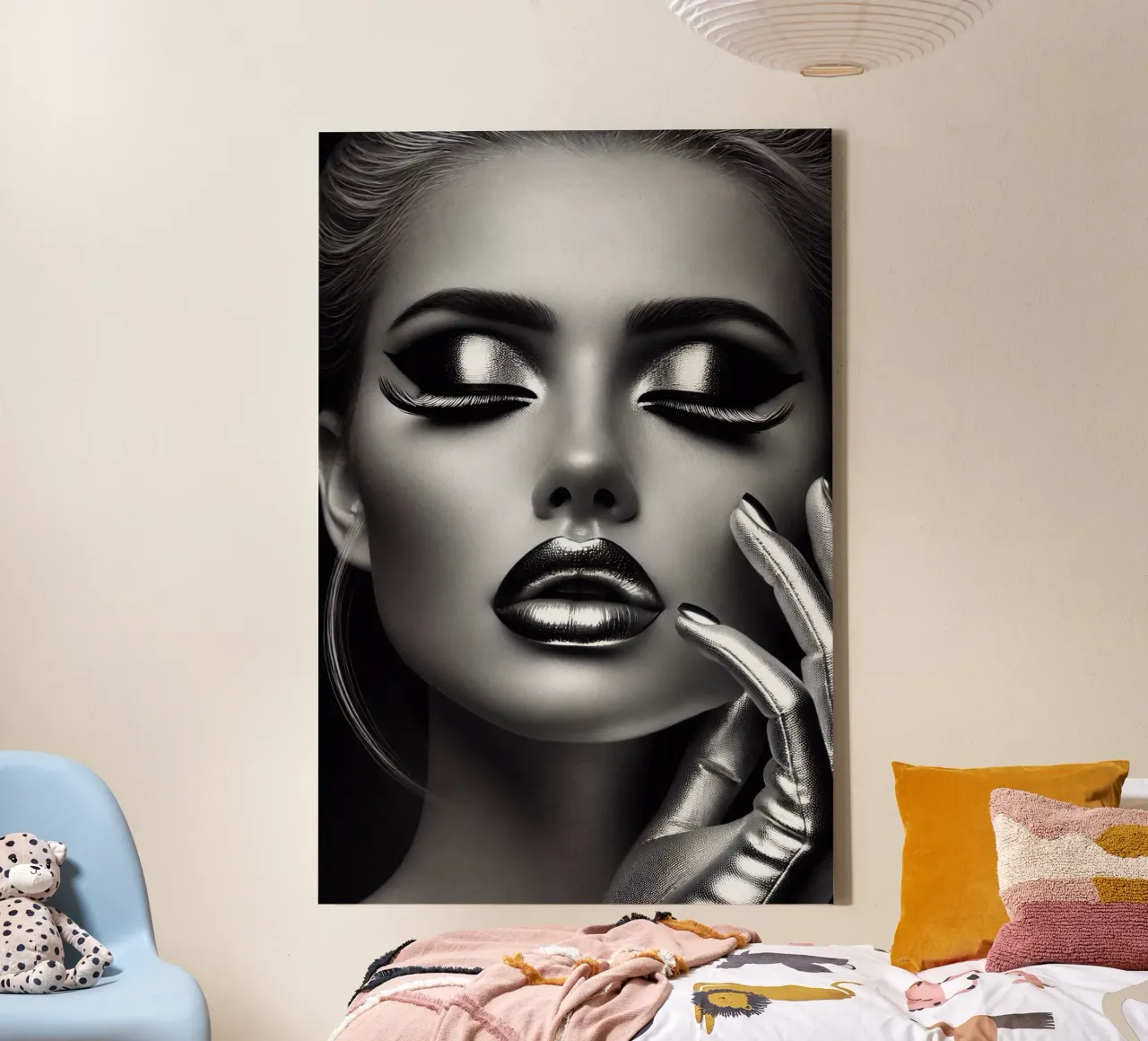 Bellezza in un design d'argento tela con Cornice a cassetta da BenCoStyle