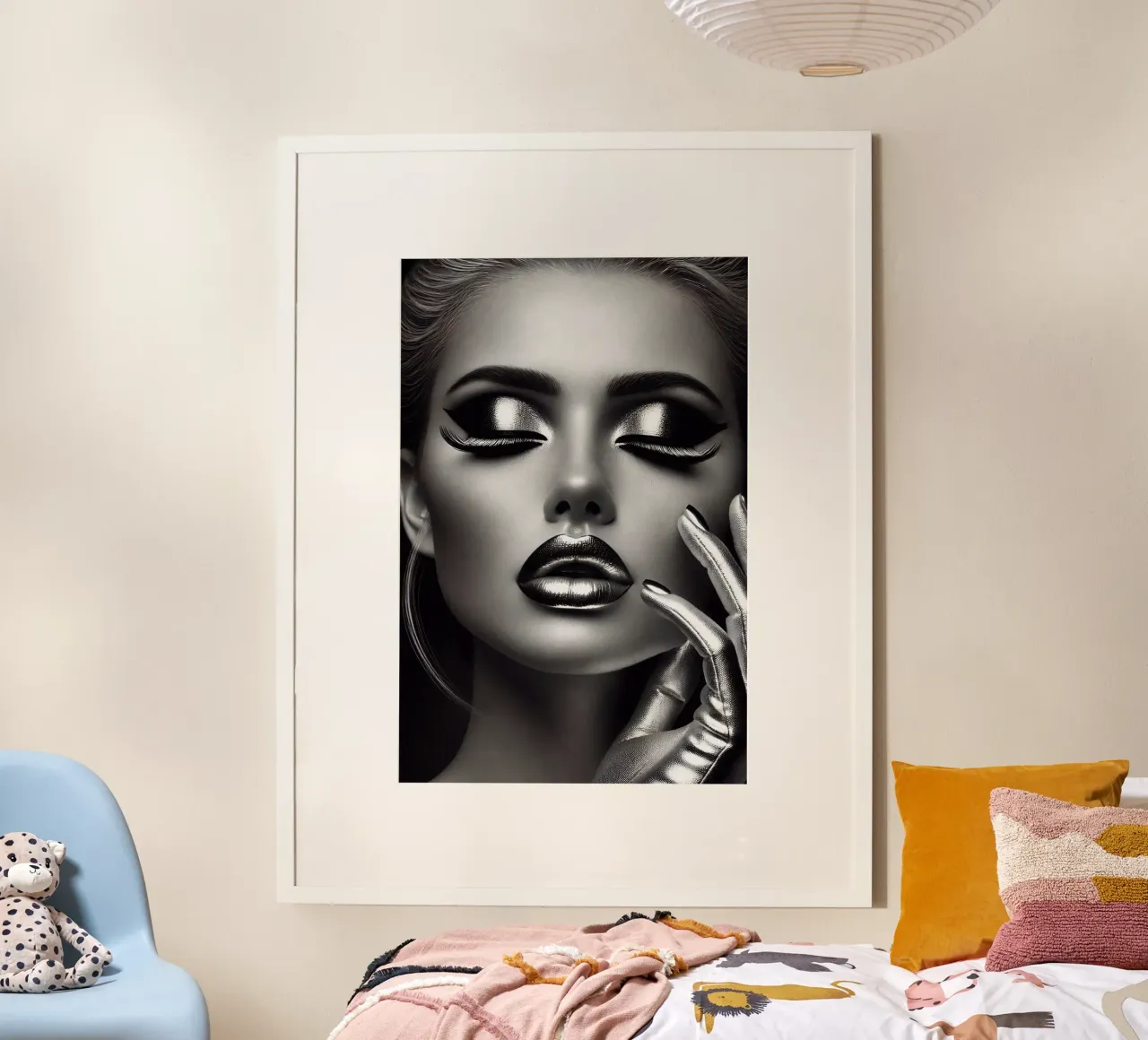 Bellezza in un design d'argento poster da BenCoStyle