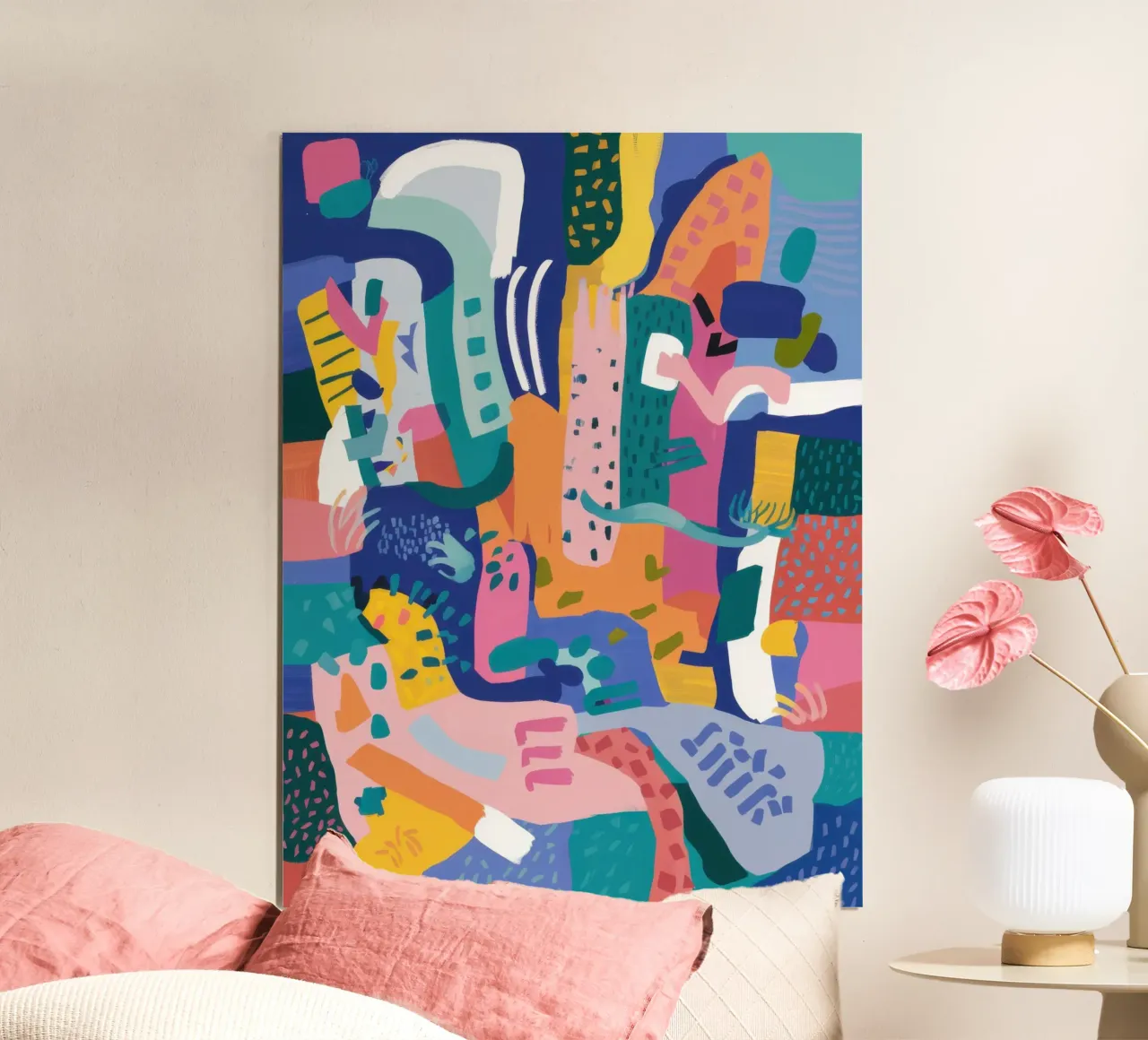 Amici astratti e giocosi poster da Wish Studio