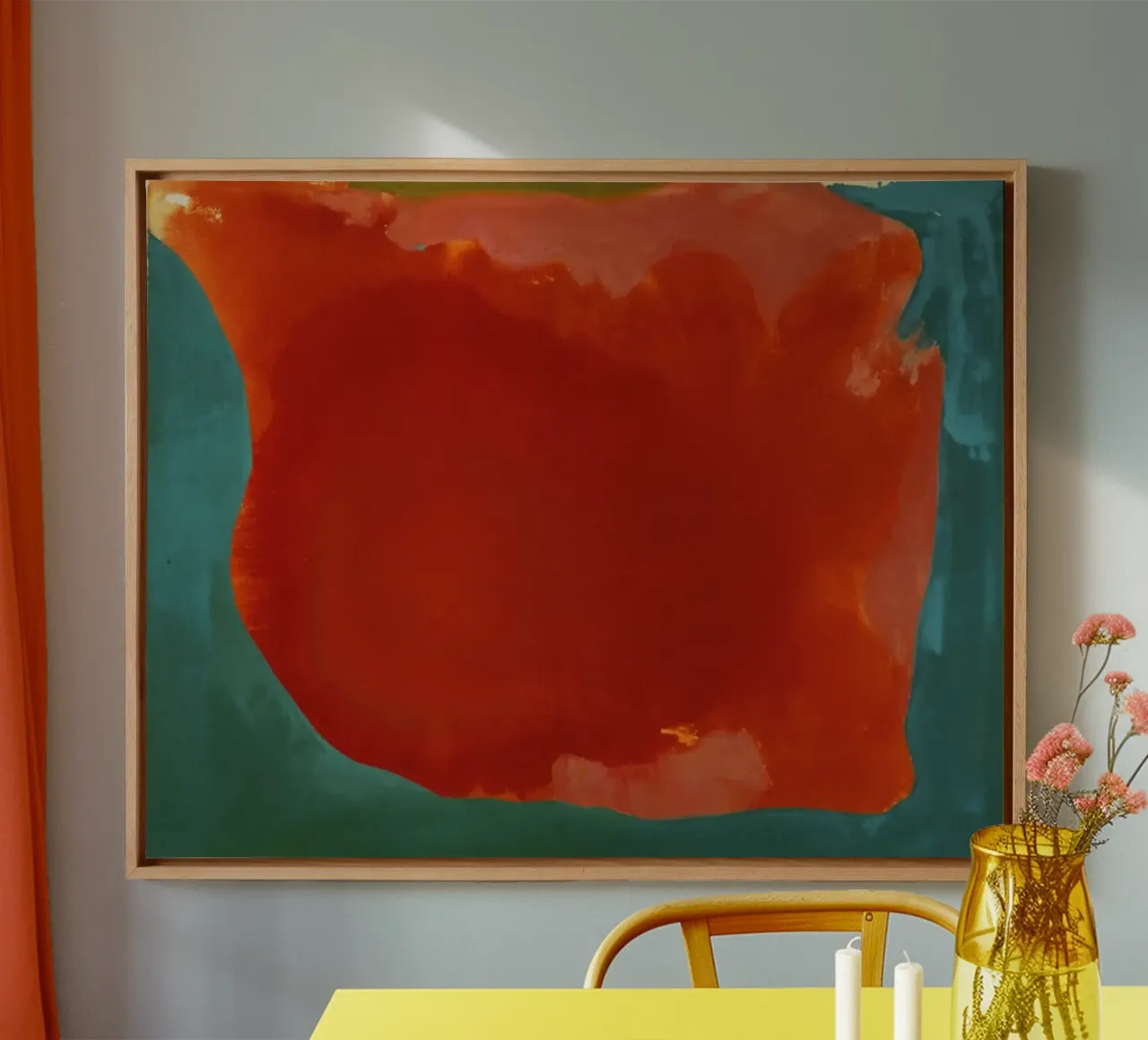 Il canyon di Helen Frankenthaler tela con Cornice a cassetta da The Dillart