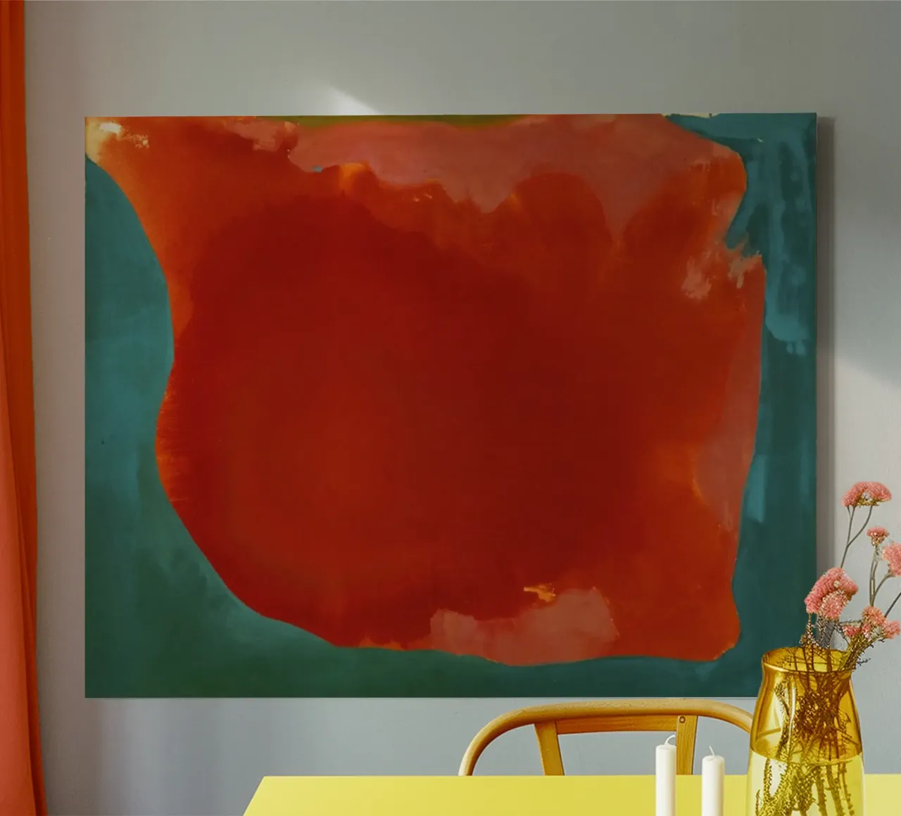Il canyon di Helen Frankenthaler tela con Cornice a cassetta da The Dillart