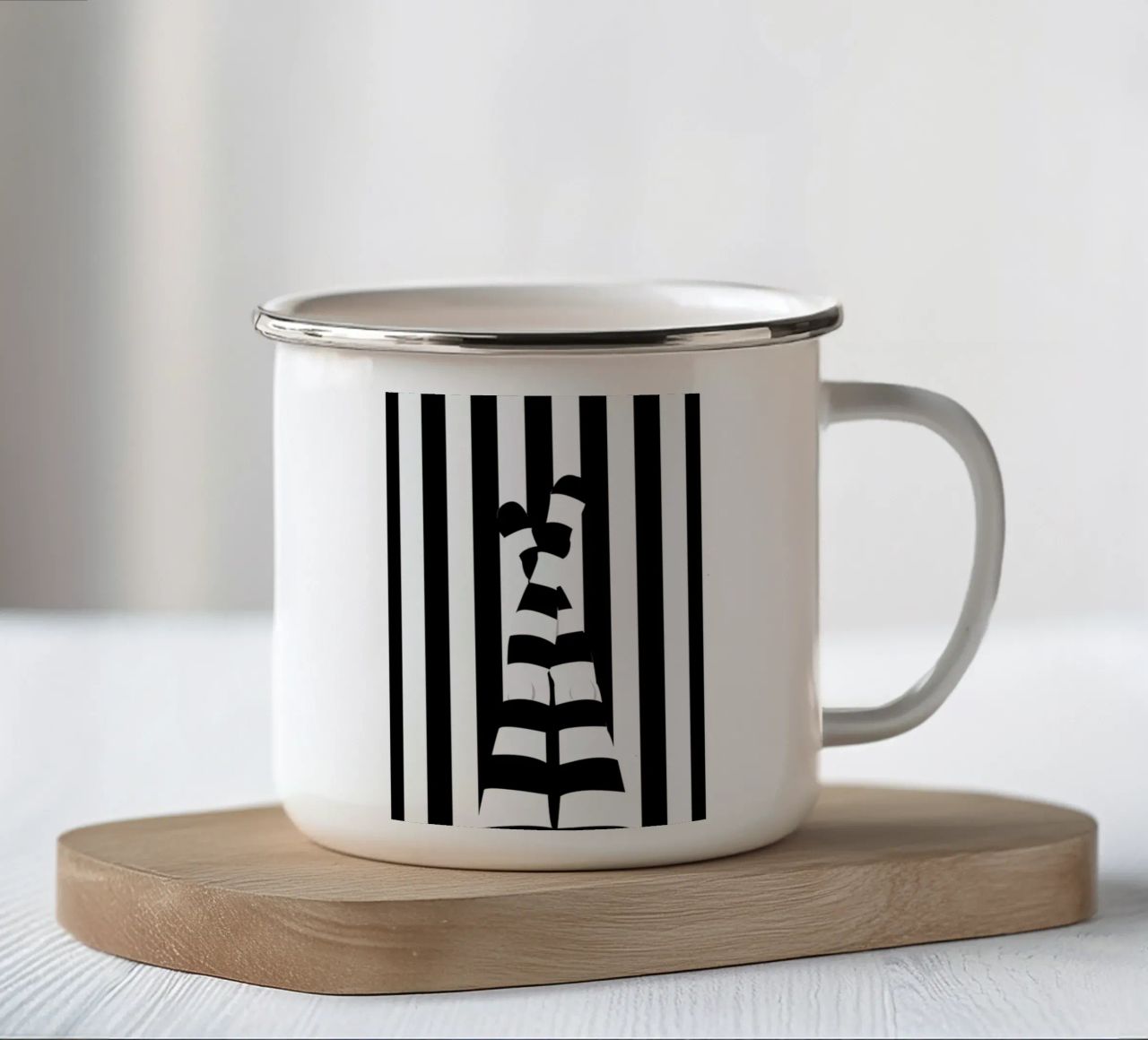 Striping legs tazza in smalto da Ctoft