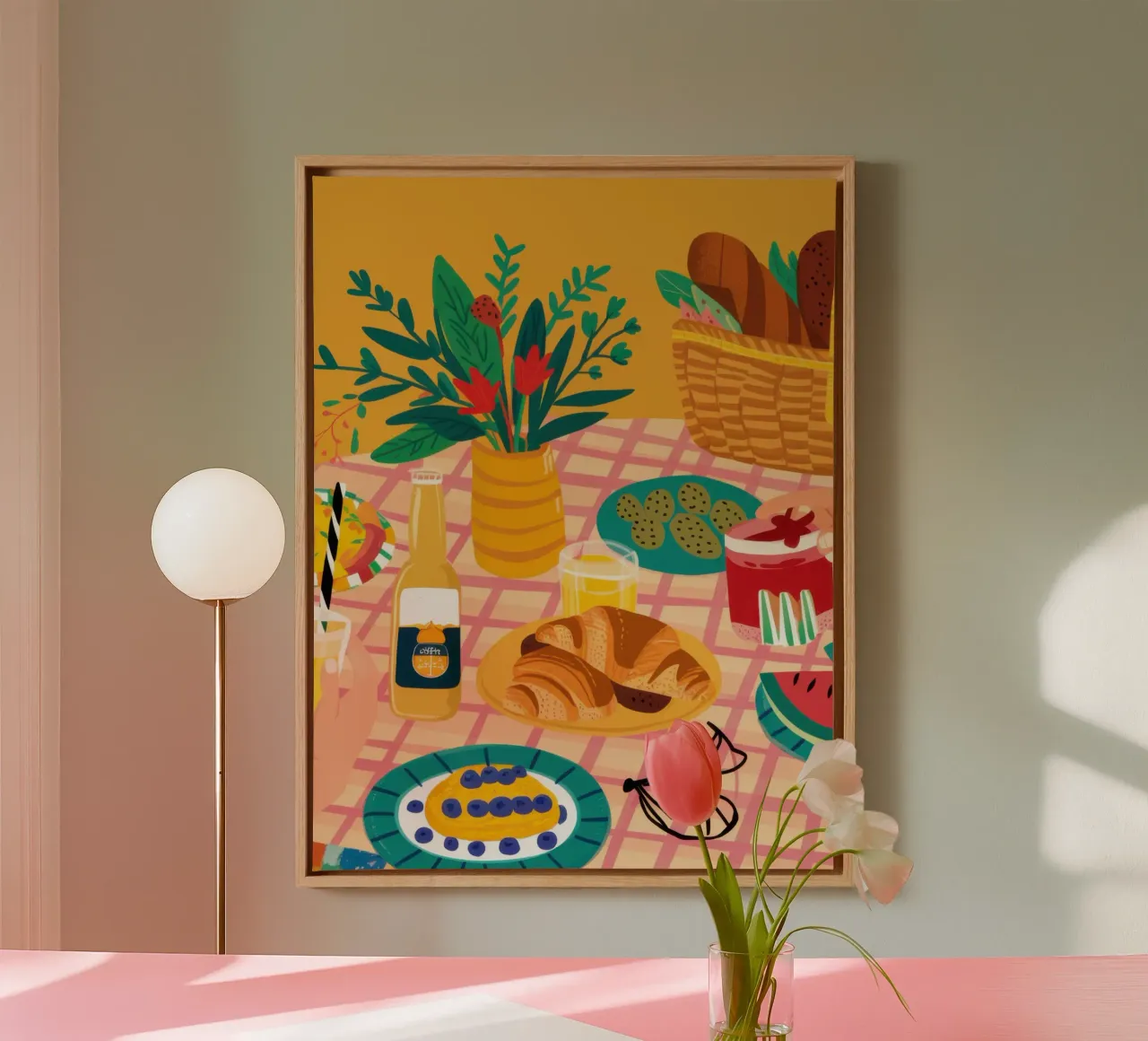 Overvloedig Oogstfeest canvas met Baklijst van Moon Revolver