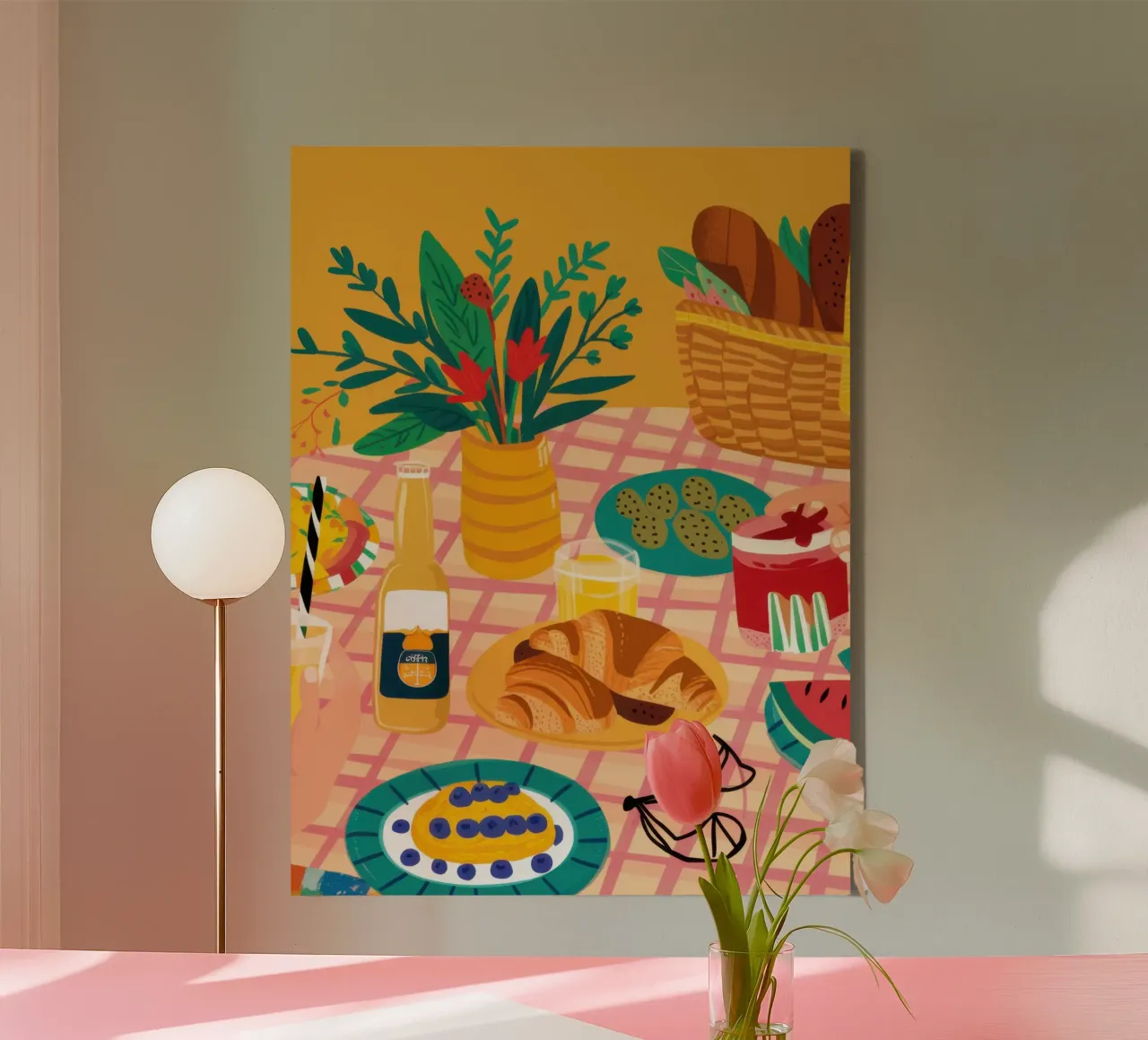 Overvloedig Oogstfeest canvas met Baklijst van Moon Revolver