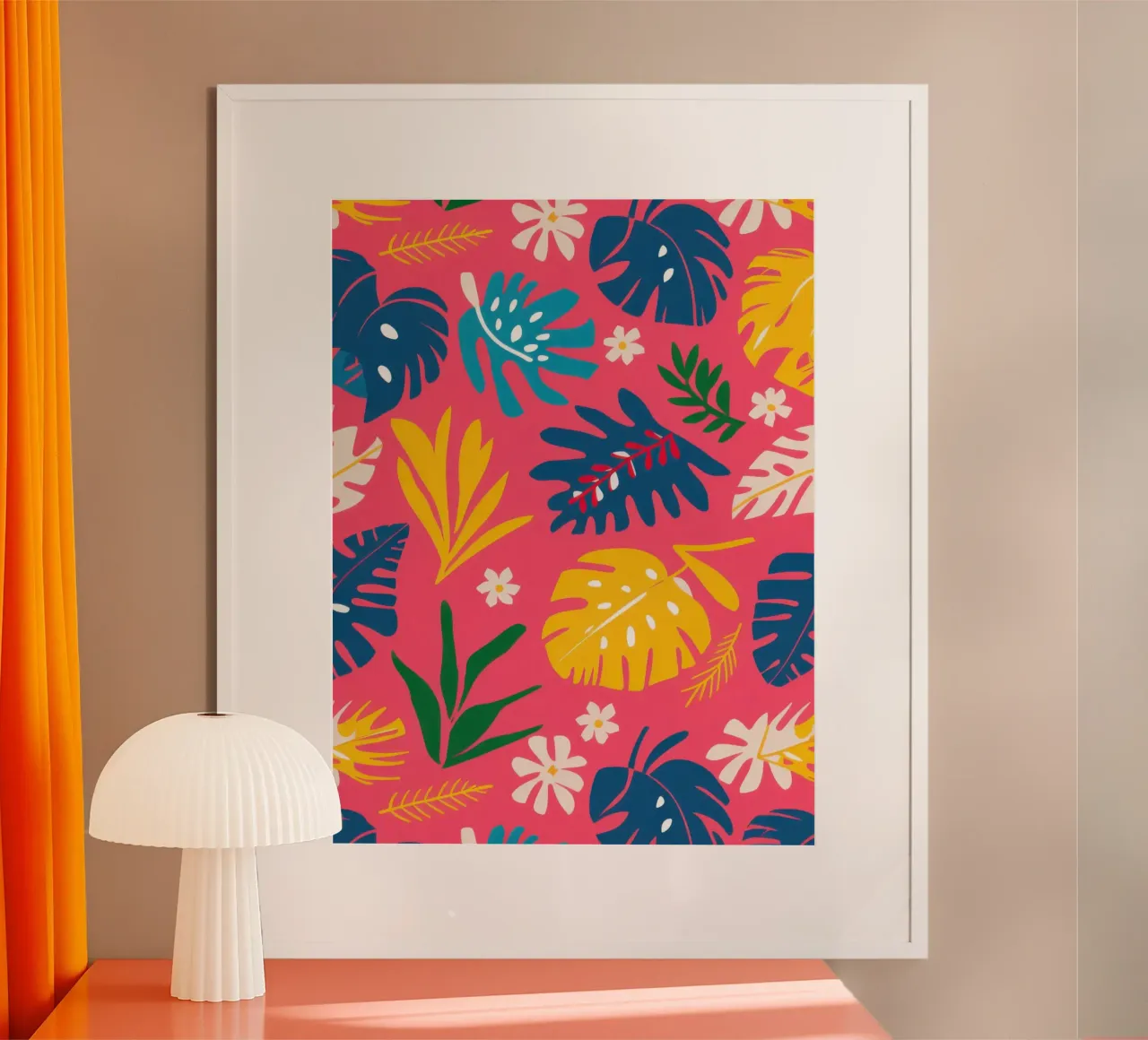 Sunny Tropic Fiesta poster con telaio in alluminio da Echo Saber
