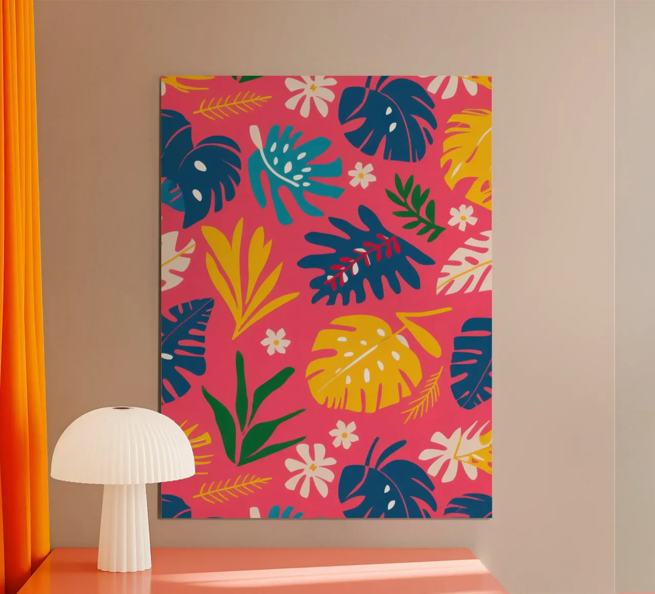 Sunny Tropic Fiesta poster con telaio in alluminio da Echo Saber