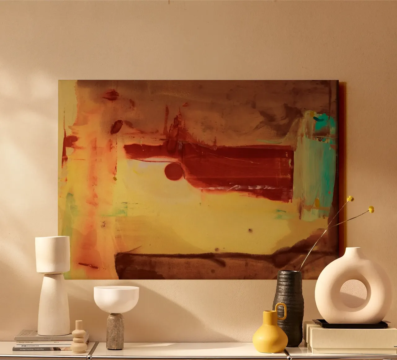 Helen Frankenthaler Passo del deserto tela con Cornice a cassetta da The Dillart