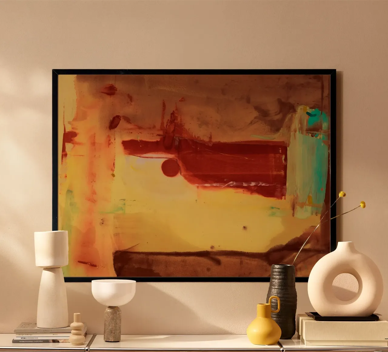 Helen Frankenthaler Passo del deserto poster con telaio in alluminio da The Dillart