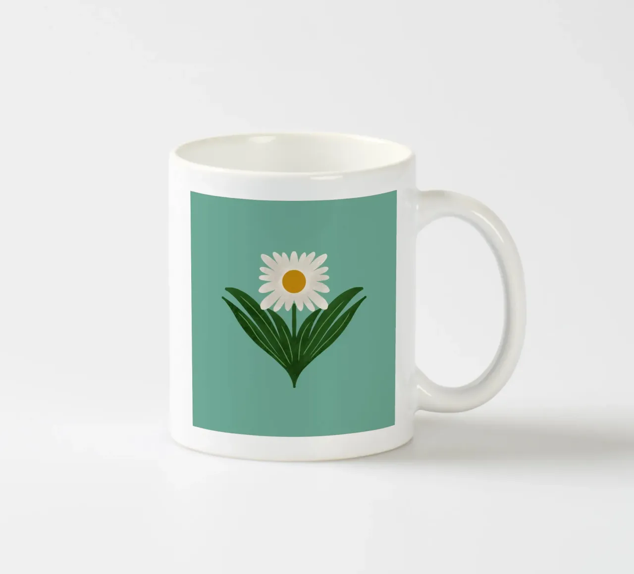 Margherita floreale retrò anni '70 su blu retrò - Mod Flower tazza in ceramica da susanacosta